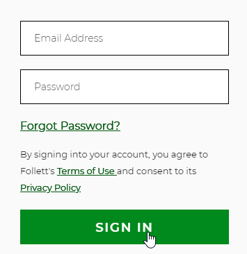 Bookstore Log-in Form