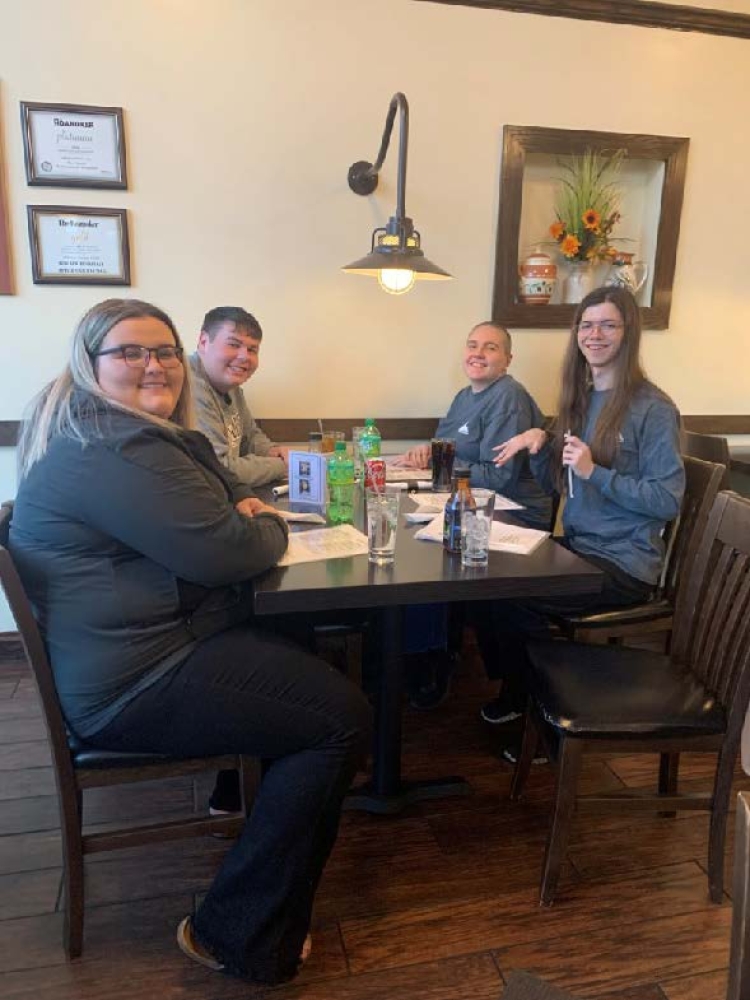 Arista Leonard, Lee Harding, Caleb Matney, and Grant Sayers